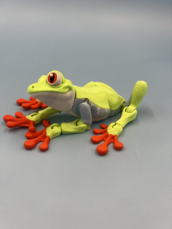 Tree Frog Fidget Toy 3d printed sideview