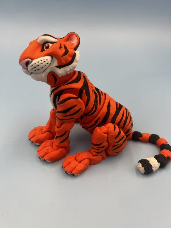 Tiger 3d printed articulated fidget toy