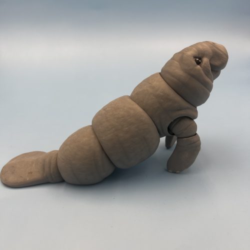 Manatee 3d printed articulated fidget toy