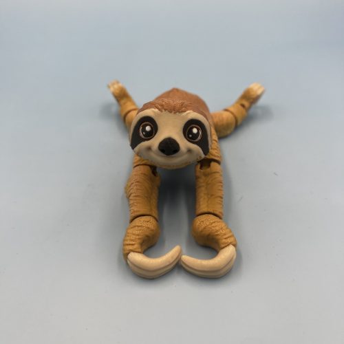 Sloth 3d printed articulated fidget toy front view