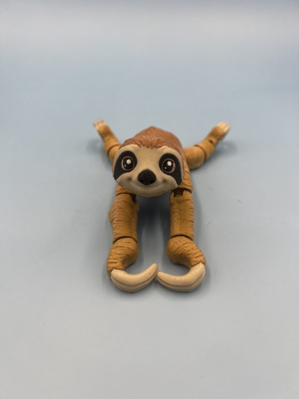 Sloth 3d printed articulated fidget toy front view