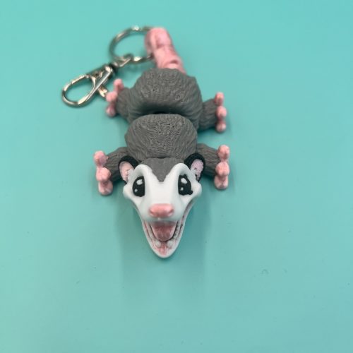 Opossum fidget keyring 3d printed