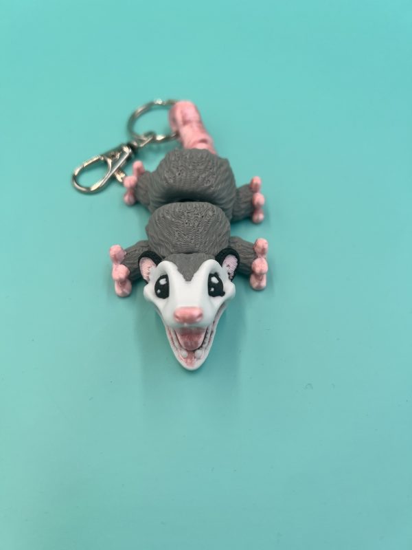 Opossum fidget keyring 3d printed
