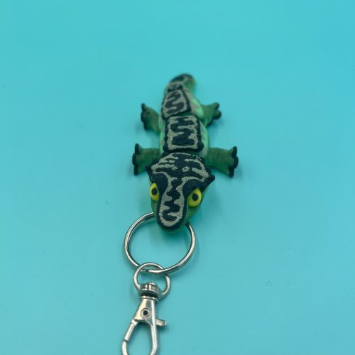 Alligator 3d printed fidget keyring