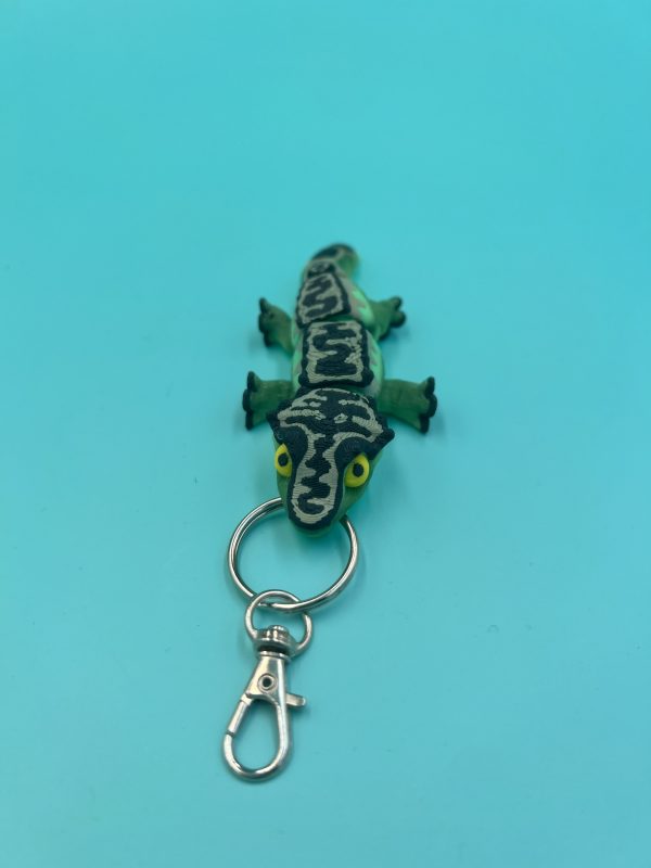 Alligator 3d printed fidget keyring