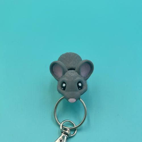 Mouse 3d printed fidget keyring