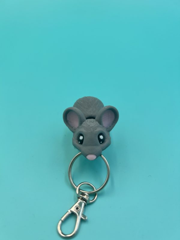 Mouse 3d printed fidget keyring